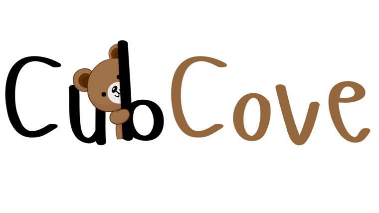 Logo of 'Cub Cove' with a bear cub element on a white background